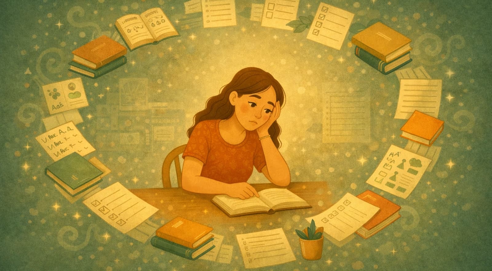 Before: homeschool planning feels scattered and stuck on a blank page